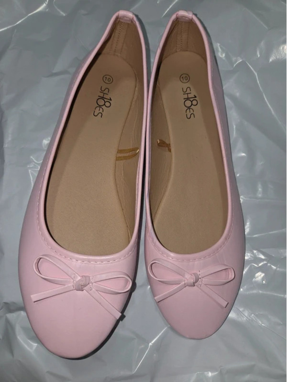 Pink slip on shoes size 10